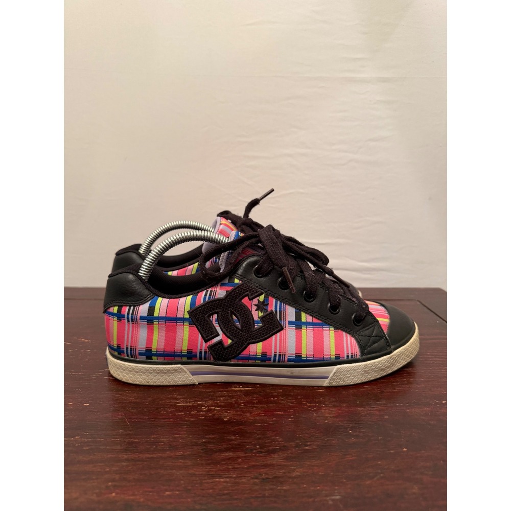DC Shoes Sneakers Plaid Y2K Pink Multi Color Womens 7